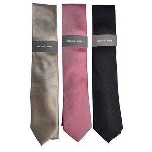 Michael Kors Necktie Lot of 3 Mens One Size Ties Various Colors and Patterns New